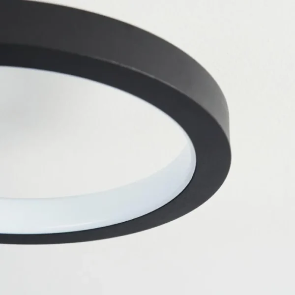 hofstein Plafonnier Carabajal LED Noir, 1 lumière* Lampes Modernes