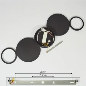 hofstein Plafonnier Carabajal LED Noir, 1 lumière* Lampes Modernes