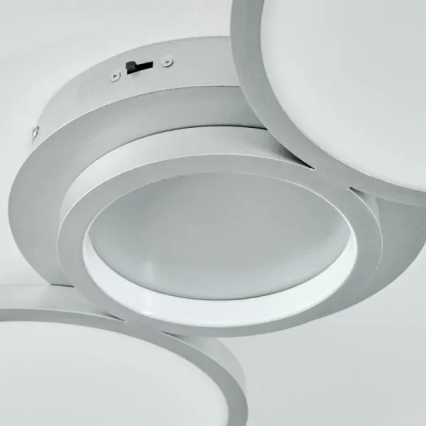 hofstein Plafonnier Carabajal LED Titane, 1 lumière* Lampes Modernes