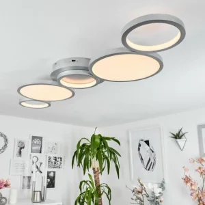hofstein Plafonnier Carabajal LED Titane, 1 lumière* Lampes Modernes