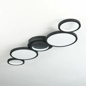 hofstein Plafonnier Carabajal LED Noir, 1 lumière* Lampes Modernes