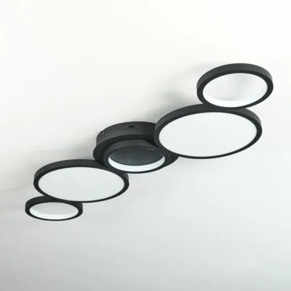 hofstein Plafonnier Carabajal LED Noir, 1 lumière* Lampes Modernes