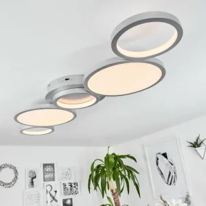 hofstein Plafonnier Carabajal LED Titane, 1 lumière* Lampes Modernes