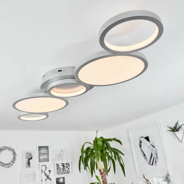 hofstein Plafonnier Carabajal LED Titane, 1 lumière* Lampes Modernes