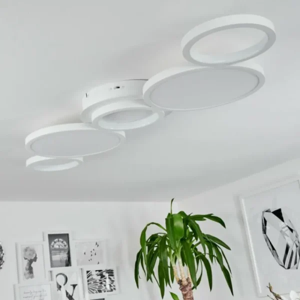 hofstein Plafonnier Carabajal LED Blanc, 1 lumière* Lampes Modernes