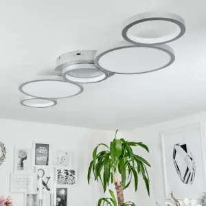 hofstein Plafonnier Carabajal LED Titane, 1 lumière* Lampes Modernes