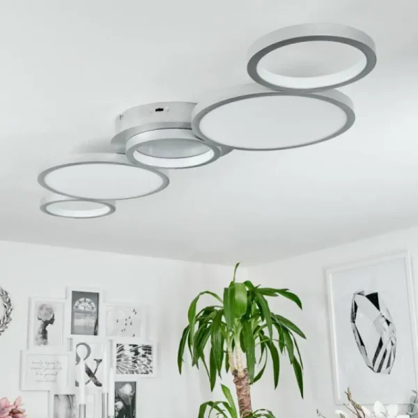 hofstein Plafonnier Carabajal LED Titane, 1 lumière* Lampes Modernes