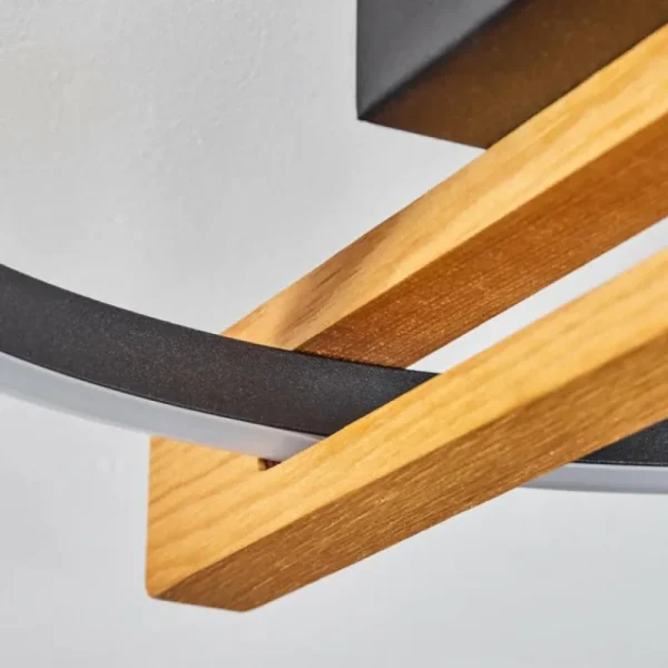 hofstein Plafonnier Carcano LED Écru, Noir, 1 lumière* Lampes Modernes