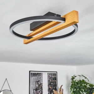 hofstein Plafonnier Carcano LED Écru, Noir, 1 lumière* Lampes Modernes