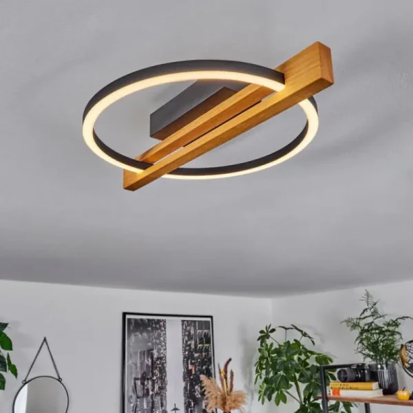 hofstein Plafonnier Carcano LED Écru, Noir, 1 lumière* Lampes Modernes