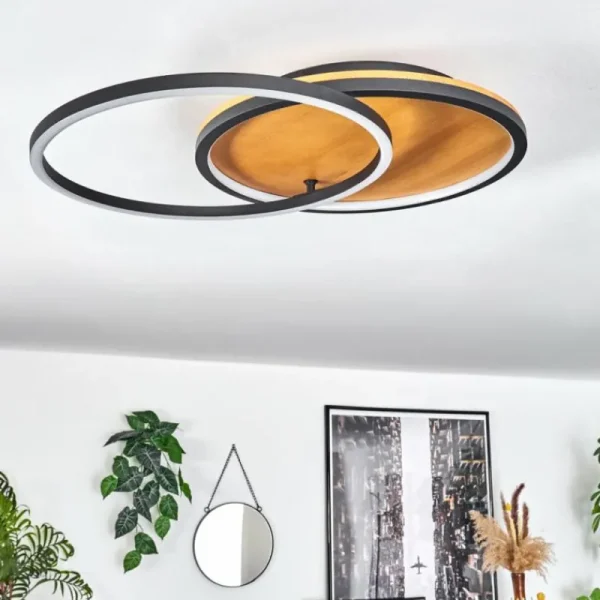 hofstein Plafonnier Cardozo LED Écru, Noir, 1 lumière* Lampes Modernes