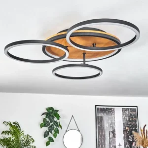 hofstein Plafonnier Cardozo LED Écru, Noir, 1 lumière* Lampes Modernes