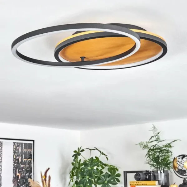hofstein Plafonnier Cardozo LED Écru, Noir, 1 lumière* Lampes Modernes