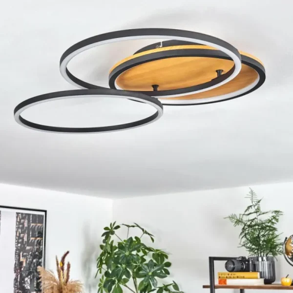 hofstein Plafonnier Cardozo LED Écru, Noir, 1 lumière* Lampes Modernes