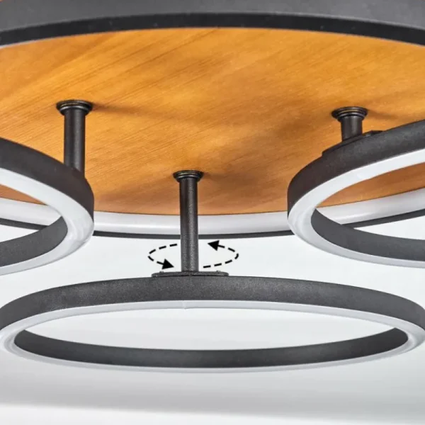 hofstein Plafonnier Cardozo LED Écru, Noir, 1 lumière* Lampes Modernes