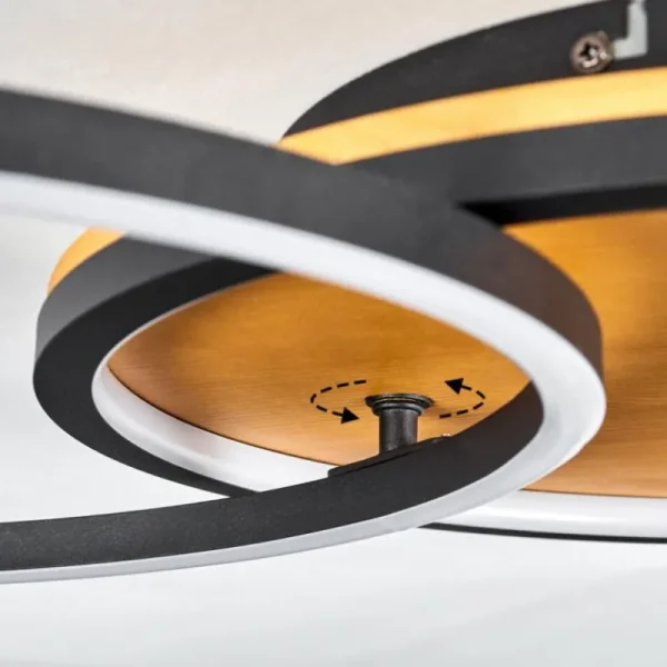 hofstein Plafonnier Cardozo LED Écru, Noir, 1 lumière* Lampes Modernes