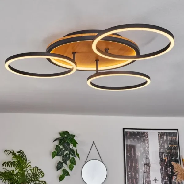 hofstein Plafonnier Cardozo LED Écru, Noir, 1 lumière* Lampes Modernes