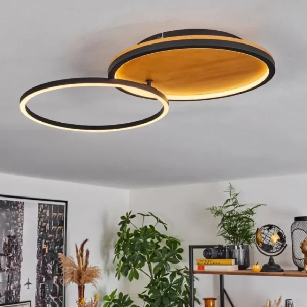 hofstein Plafonnier Cardozo LED Écru, Noir, 1 lumière* Lampes Modernes