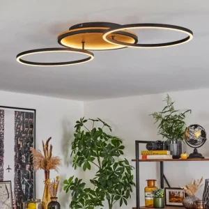 hofstein Plafonnier Cardozo LED Écru, Noir, 1 lumière* Lampes Modernes