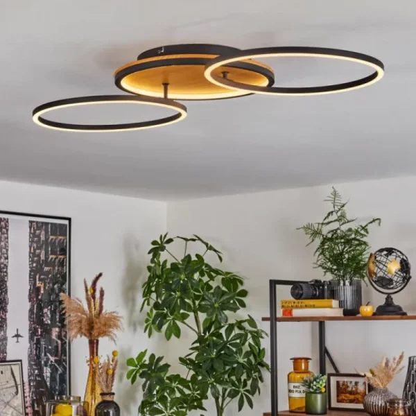 hofstein Plafonnier Cardozo LED Écru, Noir, 1 lumière* Lampes Modernes