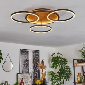 hofstein Plafonnier Cardozo LED Écru, Noir, 1 lumière* Lampes Modernes
