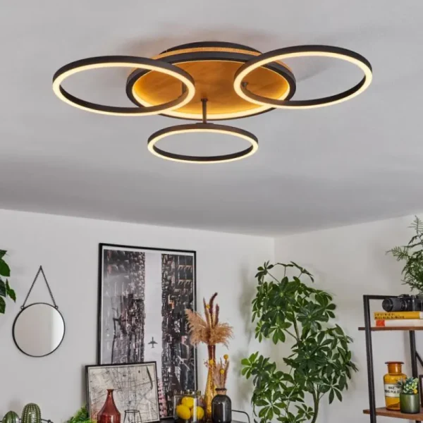hofstein Plafonnier Cardozo LED Écru, Noir, 1 lumière* Lampes Modernes