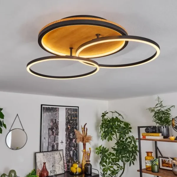 hofstein Plafonnier Cardozo LED Écru, Noir, 1 lumière* Lampes Modernes