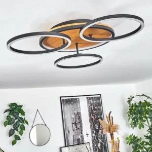 hofstein Plafonnier Cardozo LED Écru, Noir, 1 lumière* Lampes Modernes