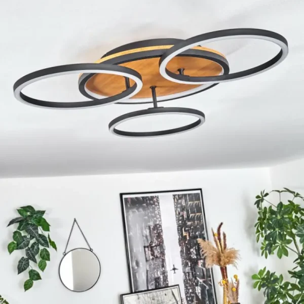 hofstein Plafonnier Cardozo LED Écru, Noir, 1 lumière* Lampes Modernes
