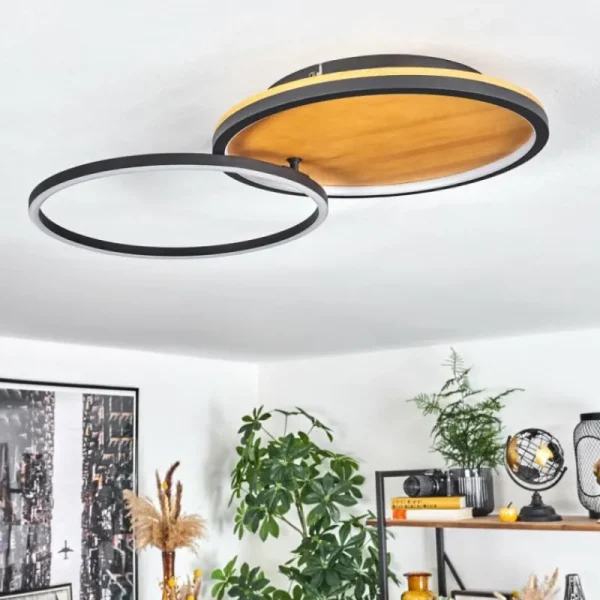 hofstein Plafonnier Cardozo LED Écru, Noir, 1 lumière* Lampes Modernes