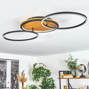 hofstein Plafonnier Cardozo LED Écru, Noir, 1 lumière* Lampes Modernes