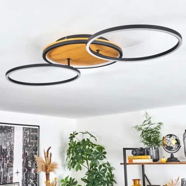 hofstein Plafonnier Cardozo LED Écru, Noir, 1 lumière* Lampes Modernes