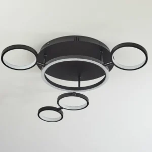 hofstein Plafonnier Carrisito LED Noir, 1 lumière* Lampes Modernes