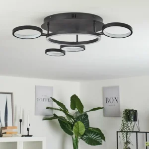 hofstein Plafonnier Carrisito LED Noir, 1 lumière* Lampes Modernes
