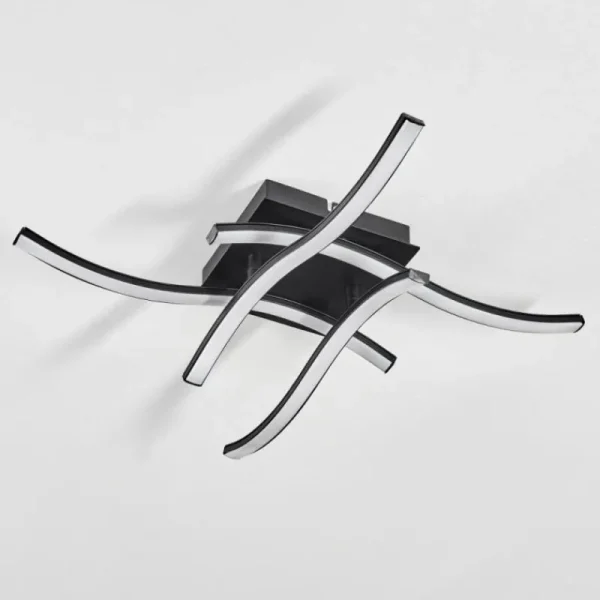 hofstein Plafonnier Casais LED Noir, 4 lumières* Lampes Modernes