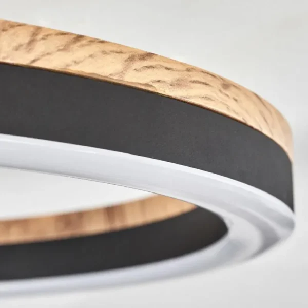 hofstein Plafonnier Cascada LED Brun, Couleur bois, Noir, 1 lumière* Lampes Modernes
