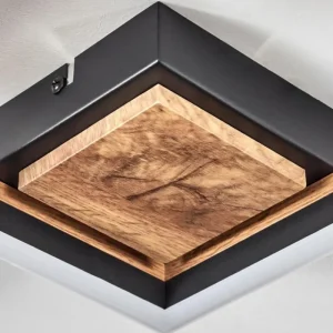 hofstein Plafonnier Cascada LED Brun, Couleur bois, Noir, 1 lumière* Lampes Modernes