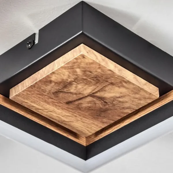 hofstein Plafonnier Cascada LED Brun, Couleur bois, Noir, 1 lumière* Lampes Modernes