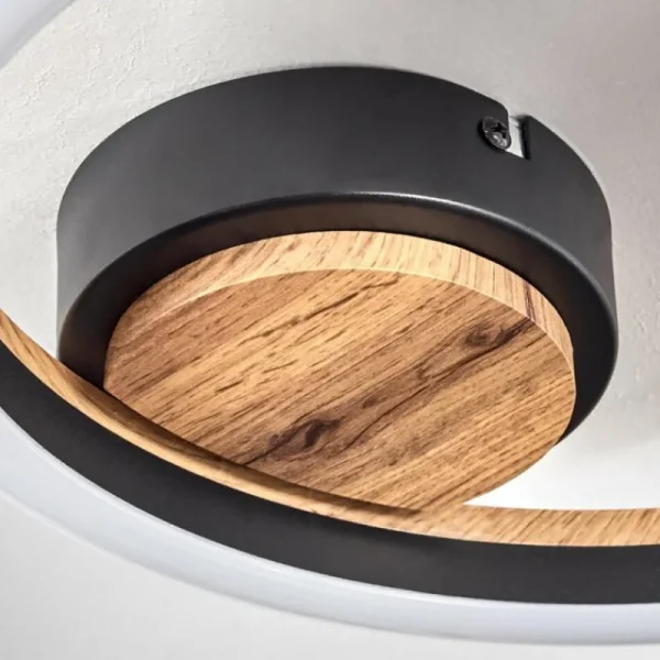hofstein Plafonnier Cascada LED Brun, Couleur bois, Noir, 1 lumière* Lampes Modernes