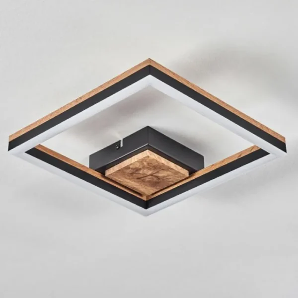 hofstein Plafonnier Cascada LED Brun, Couleur bois, Noir, 1 lumière* Lampes Modernes
