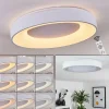 hofstein Plafonnier Casina LED Blanc, 1 lumière, Télécommandes* Lampes Modernes