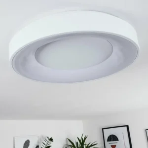 hofstein Plafonnier Casina LED Blanc, 1 lumière, Télécommandes* Lampes Modernes