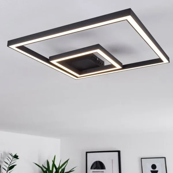 hofstein Plafonnier Cavareno LED Noir, 1 lumière* Lampes Modernes