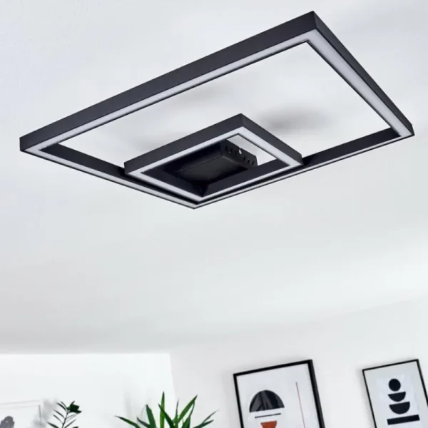 hofstein Plafonnier Cavareno LED Noir, 1 lumière* Lampes Modernes