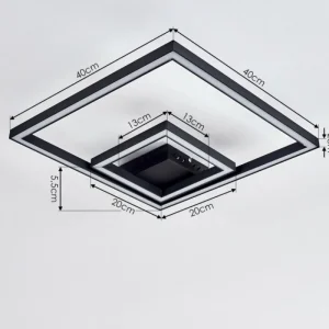 hofstein Plafonnier Cavareno LED Noir, 1 lumière* Lampes Modernes