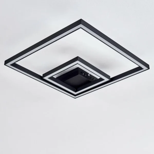 hofstein Plafonnier Cavareno LED Noir, 1 lumière* Lampes Modernes