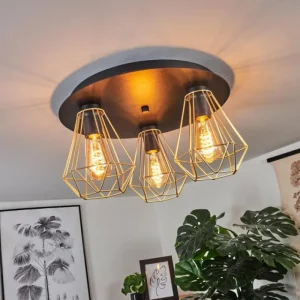 hofstein Plafonnier Cenova Noir, 3 lumières* Lampes Modernes