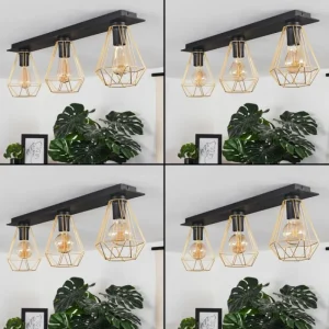 hofstein Plafonnier Cenova Noir, 3 lumières* Lampes Modernes