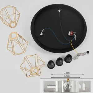 hofstein Plafonnier Cenova Noir, 3 lumières* Lampes Modernes