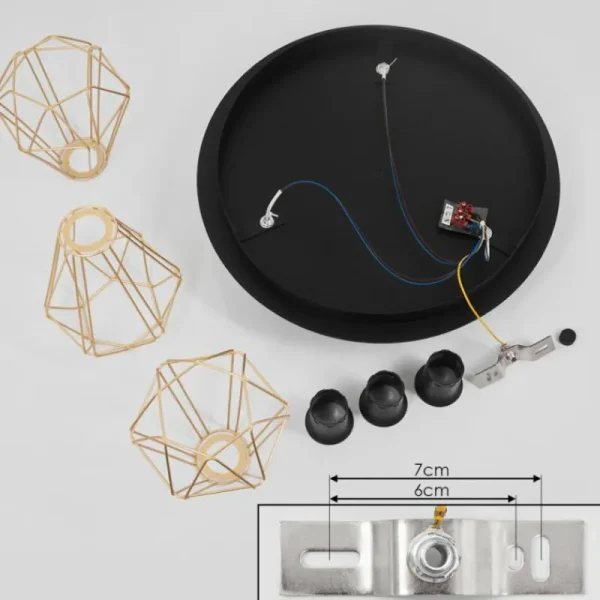 hofstein Plafonnier Cenova Noir, 3 lumières* Lampes Modernes
